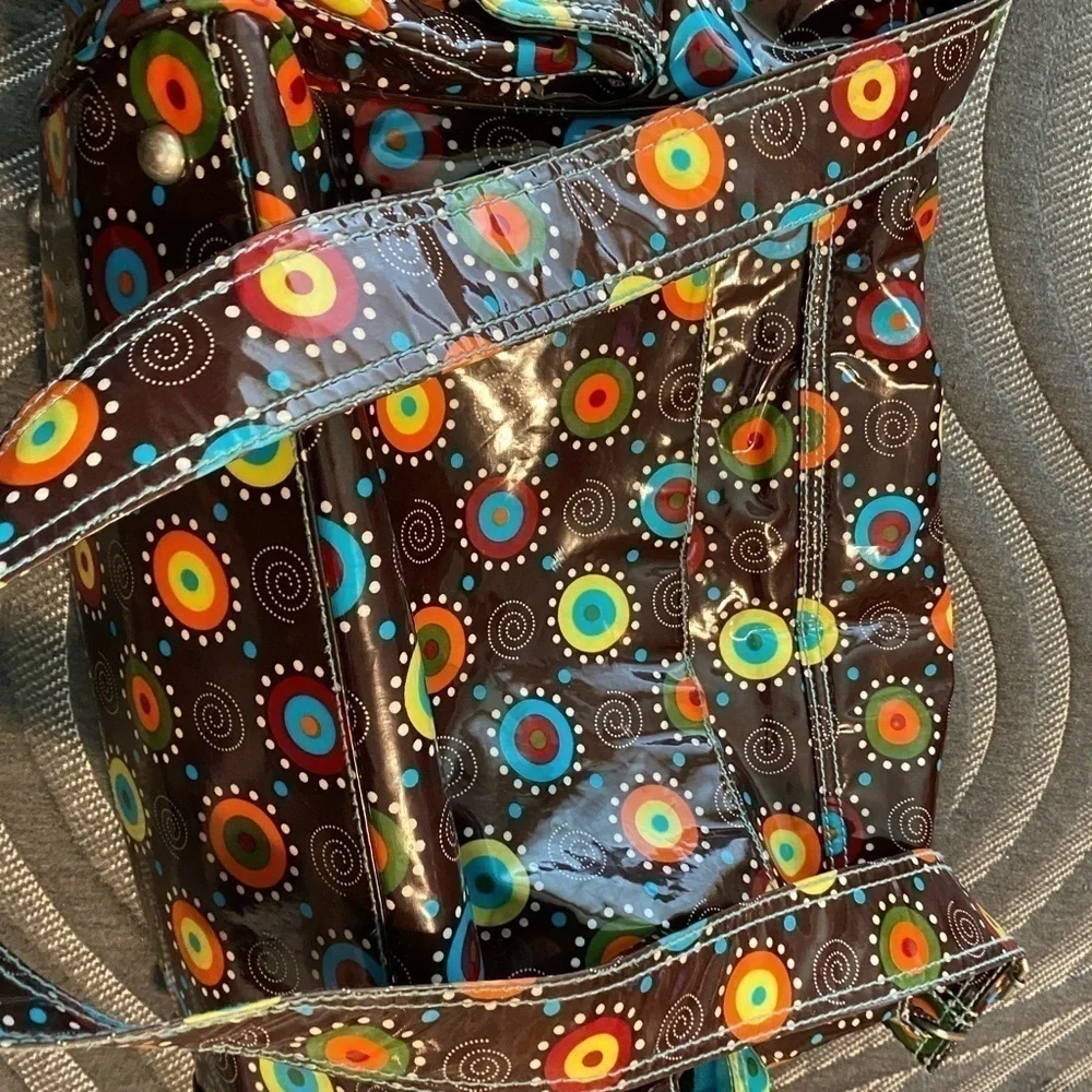Kalencom multi colored many pocket Diaper Bag
